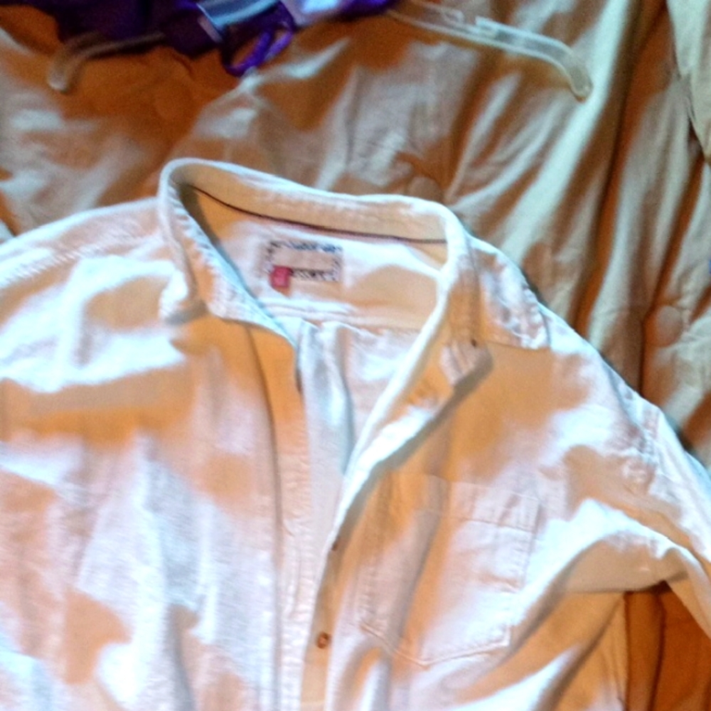Pilcro White and Blue Floral Shirt